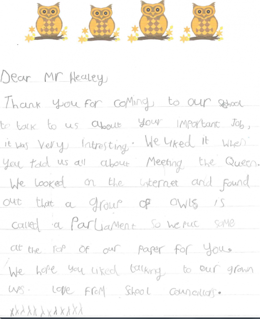 Letter to John Healey